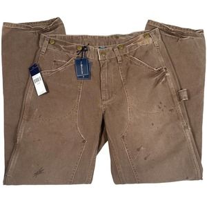 Ralph Lauren Polo Utility Mens Pants Workwear 30X30 Brown Vintage Wash NWTs